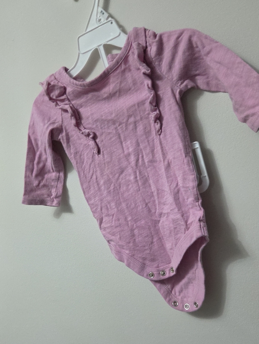 Girls' Long Sleeve One-Piece Bodysuit - Pink